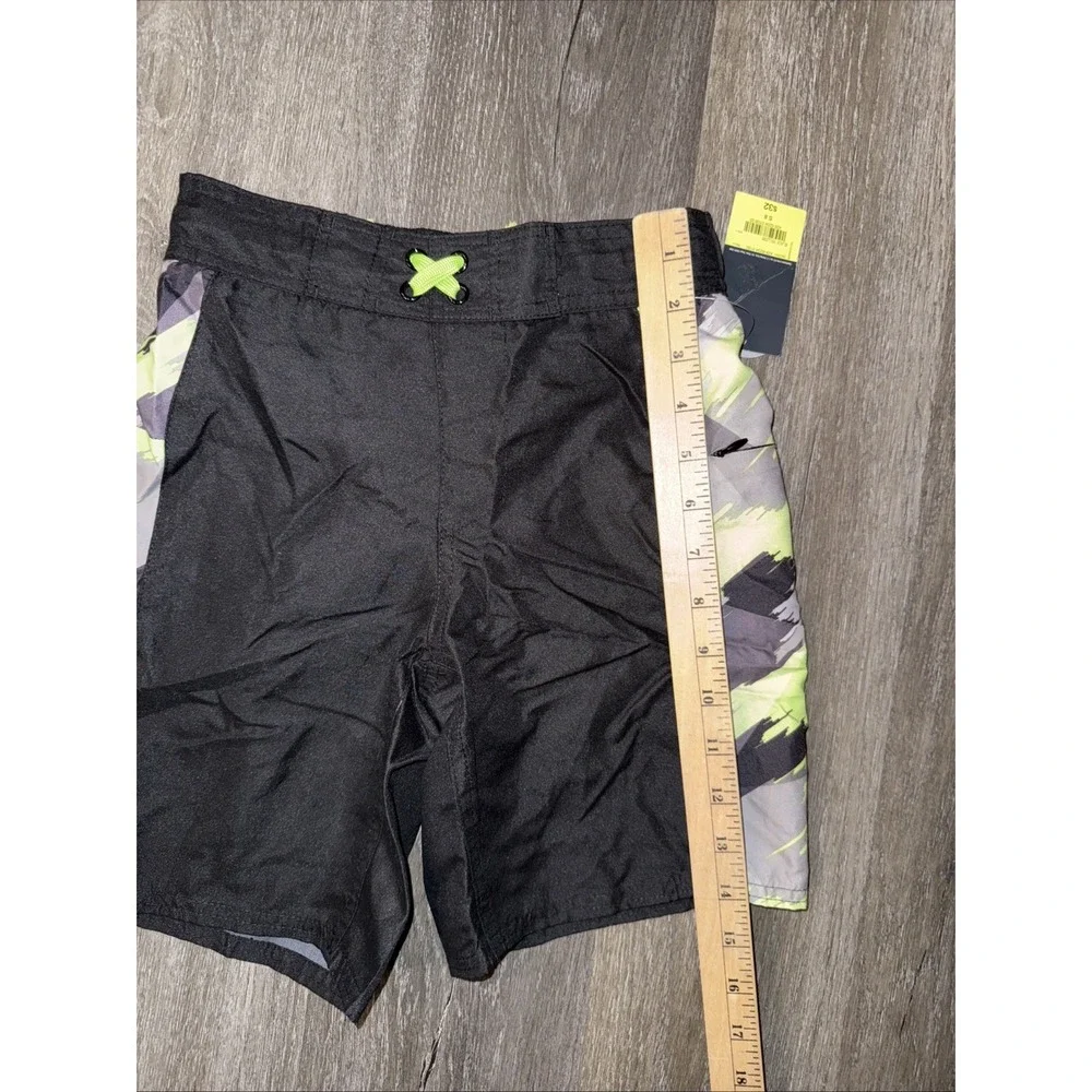 Xersion Swimsuit Trunks Msrp$32 Black And Yellow Adjustable Waist Nwt Boys S 8yr